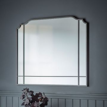 Hampton Overmantel Mirror in Grey