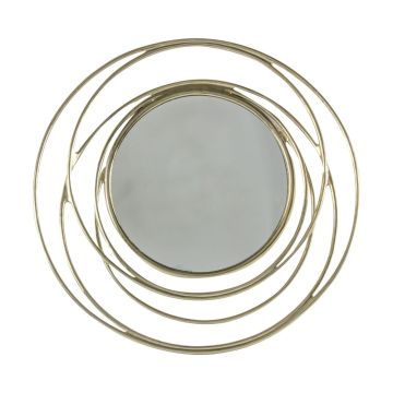 Bow Large Gold Round Wall Mirror