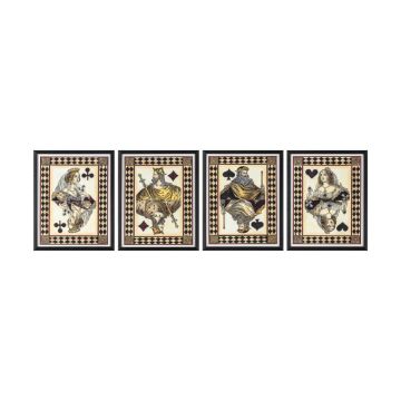 Playing Cards Framed Art Set of 4