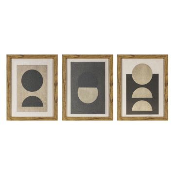 Abstract Eclipse Framed Prints Set of 3