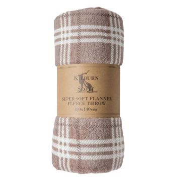 Duffield Fleece Throw in Taupe