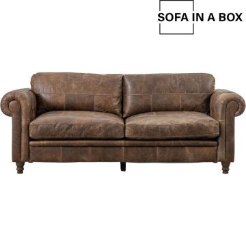 Hampton Leather Sofa in a Box