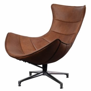 Costello Chair in Brown Leather
