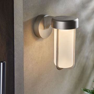 Windsor Frosted Outdoor Wall Light 16W Pewter