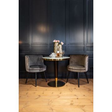 Osteria Faux Marble Round Dining Table