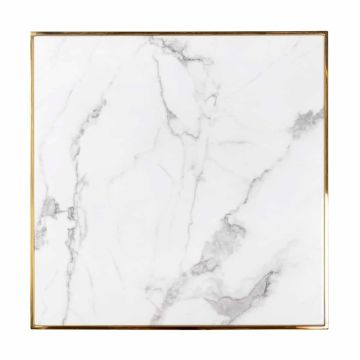 Osteria Square Faux Marble Dining Table