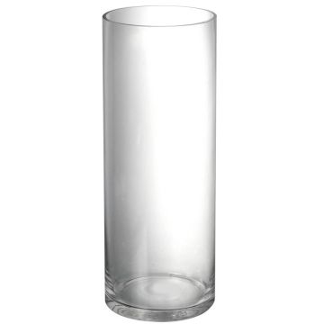 Vase Cylinder Clear Glass H.40cm