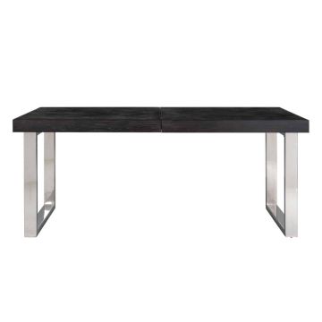 Blackbone Extendable Black & Silver Dining Table