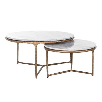 Smith Nesting Coffee Tables in Brass