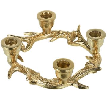 Candle Holders Gold Ring Antlers - Small