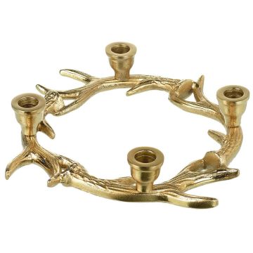 Candle Holders Gold Ring Antlers - Large