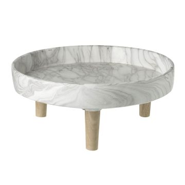 Parlane Marble Tray White D32cm