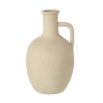 Vase Athena Ceramic Sand H.23.5cm