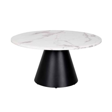 Degas Black & White Marble Coffee Table