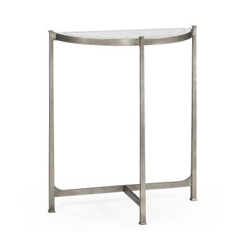 Small Demilune Console Table Contemporary in Eglomise