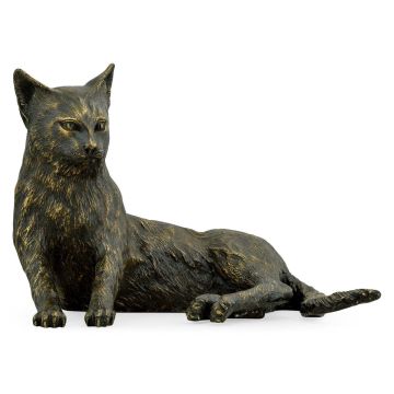Cat Figurine in Dark Bronze