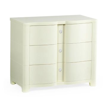 Chest of Drawers Bowfront in Ivory