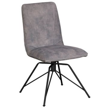 Lola Dining Chair in Grey Velvet
