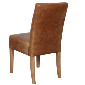 Colin Dining Chair in Tan Leather