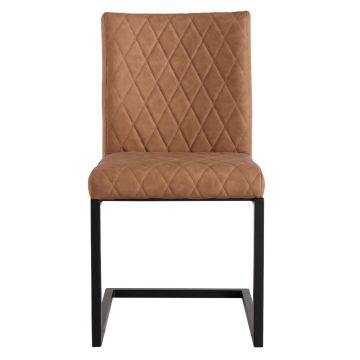 Portsmouth Diamond Stitch Dining Chair in Tan