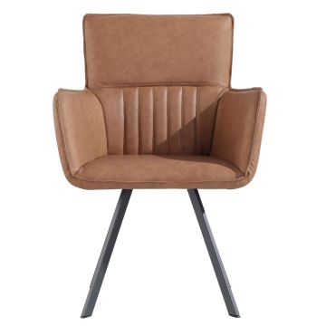 Lincoln Dining Chair with Arms in Tan