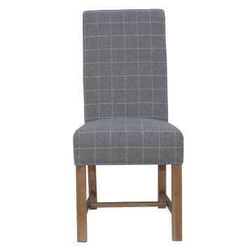 Truro Dining Chair in Check Grey