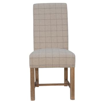 Truro Dining Chair in Check Natural