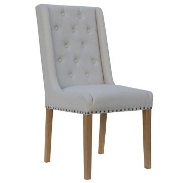 Maidstone Button Back Dining Chair in Natural 