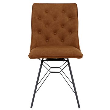 Brighton Studded Back Dining Chair in Tan
