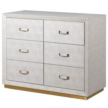 Chest of Drawers Carr in Faux Shagreen