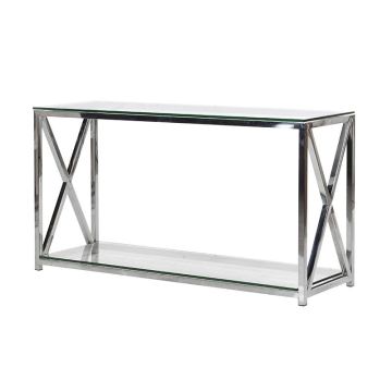 Pavilion Chic Console Table Fort with Glass Top