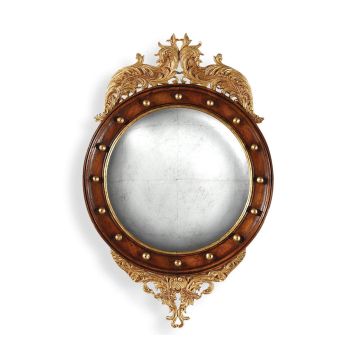 Convex Mirror Monarch in Eglomise - Small