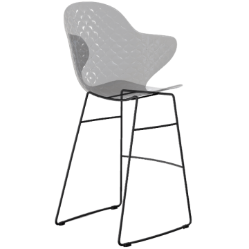 Counter Stool St Tropez in Transparent Grey