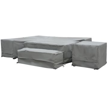 Covers for Rectangle Aluminium Modular Sofa with Large Firepit Table, Bench & Chair