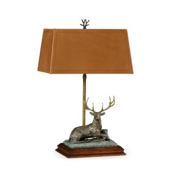 Table Lamp Deer in Dark Bronze - Left