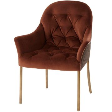 Iconic Dining Armchair in COM & Brass