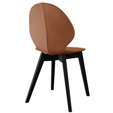 Dining Chair Basil in Cognac Regenerated Leather