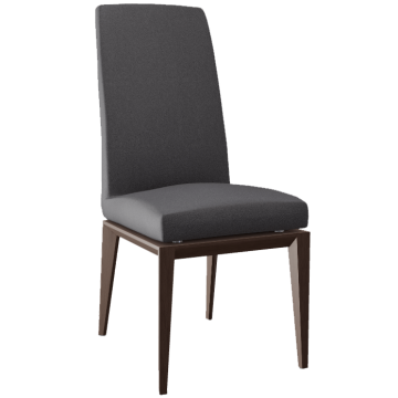 Dining Chair Bess in Grey Faux Leather