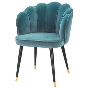 Dining Chair Bristol in Blue Velvet
