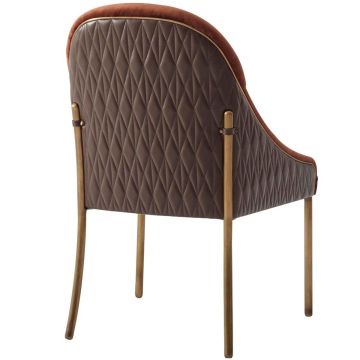 Iconic Dining Chair in COM & Brass