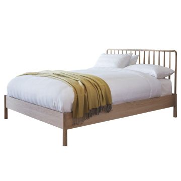 Double Bed Frame Nordic in Washed Oak