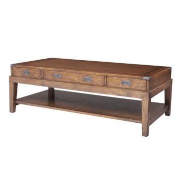 Military Coffee Table in Antique Oak