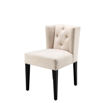Eichholtz Dining Chair Boca Raton Upholstered & Buttoned - Cream