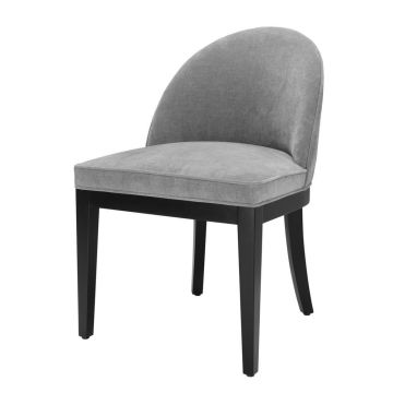 Eichholtz Dining Chair Fallon Curved Back Upholstered - Clarck Grey