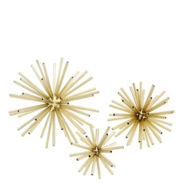 Object Meteor Set Of 3 - Polished Brass