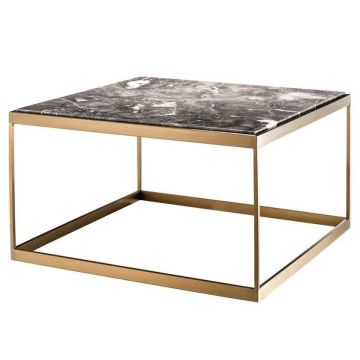 Eichholtz Side Table La Quinta Square with Grey Marble Top