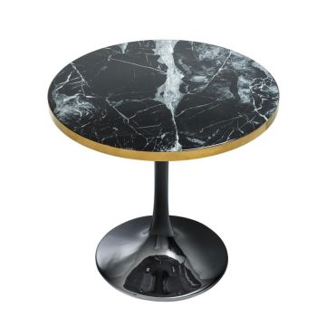 Eichholtz Side Table Parme in Black Faux Marble
