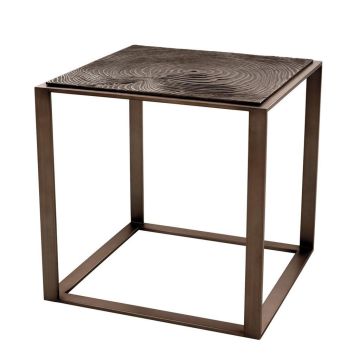 Eichholtz Side Table Zino with Bronze Wood Effect Top