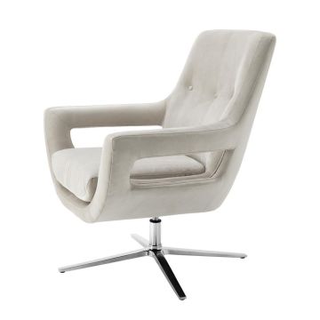 Swivel Chair Flavio - Pebble Grey
