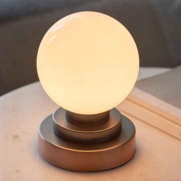Kaldor Sphere Table Lamp on Copper Base